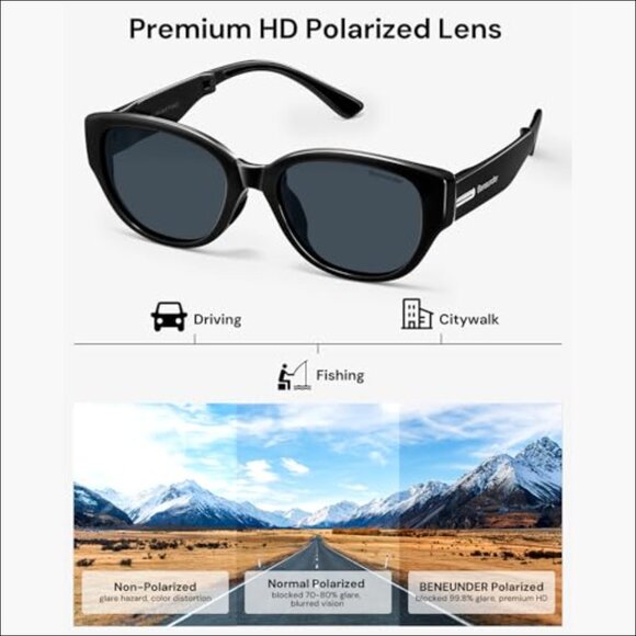 Polarized Sunglasses, Foldable Lightweight Shades, Retro Classic Style main image 6